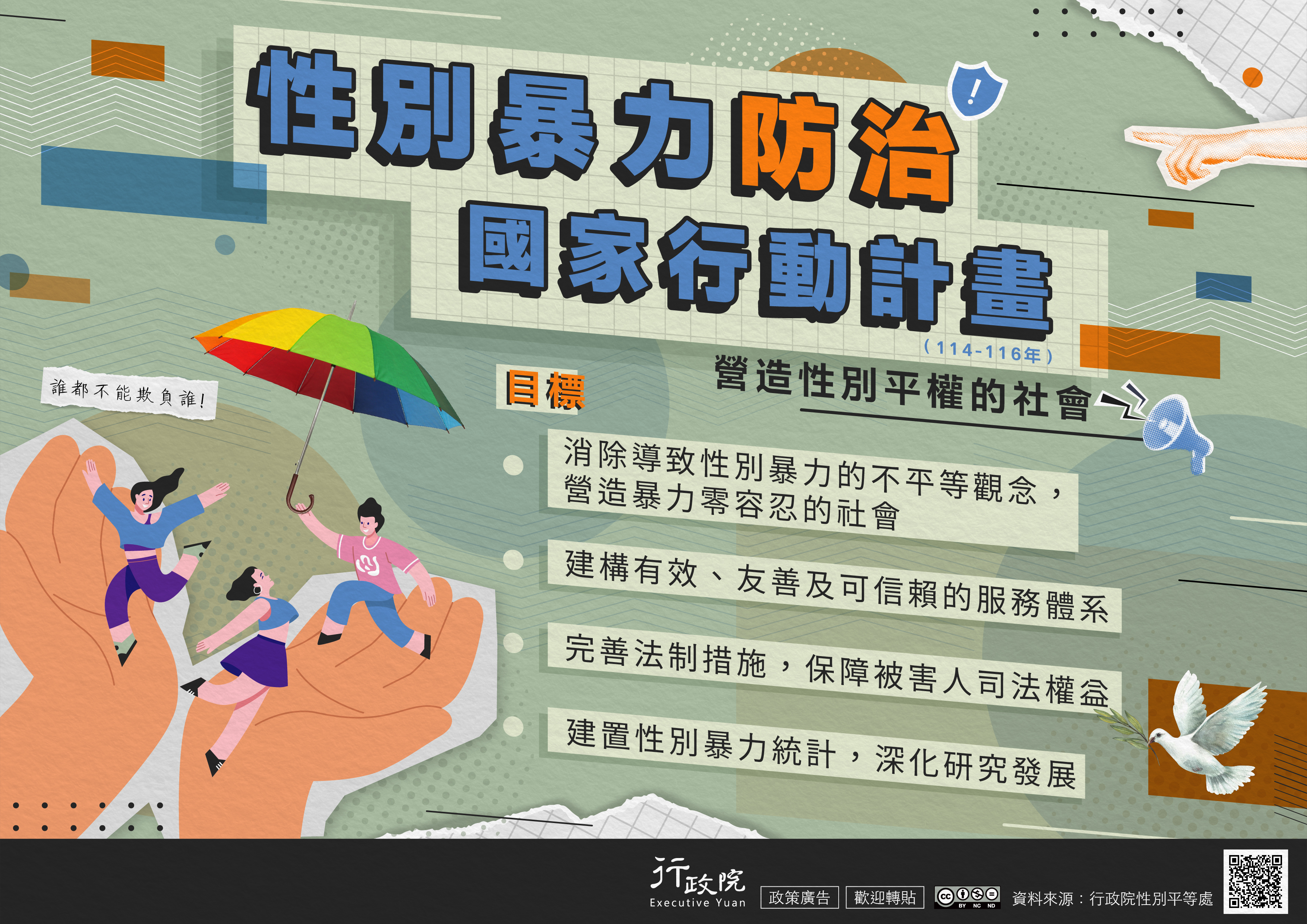 性別暴力防治國家行動計畫圖文宣導